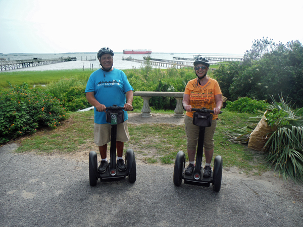 the two RV Gypsies on a Segway